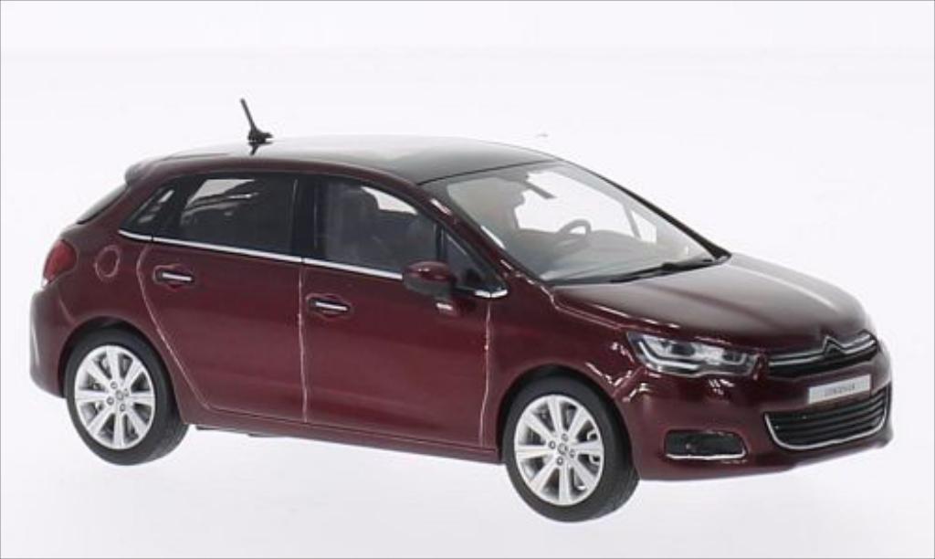 Citroen C4 1/43 Norev metallic rood 2015 modelauto
