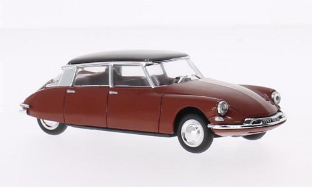Citroen DS 19 1/43 Vitesse 19 rood/bruin 1960 modelauto
