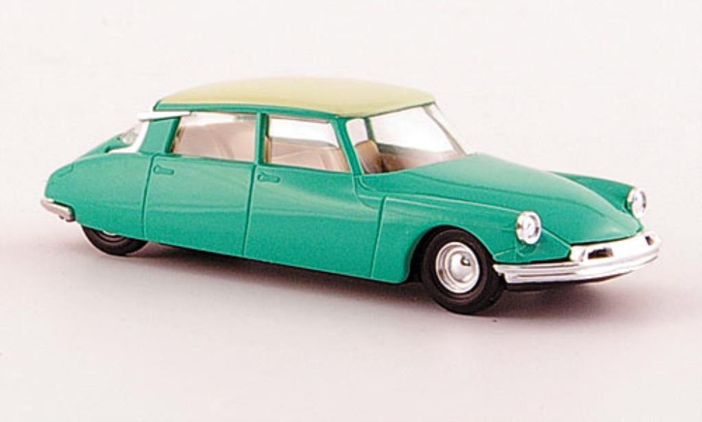 Citroen DS 19 1/87 Busch 19 grun/beige mit Pneumatiksimulation 1955 modelauto