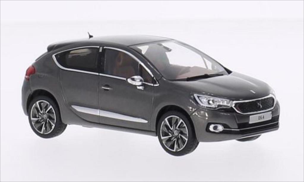 DS Automobiles DS4 1/43 Norev metallic grijs/zwart 2015 modelauto