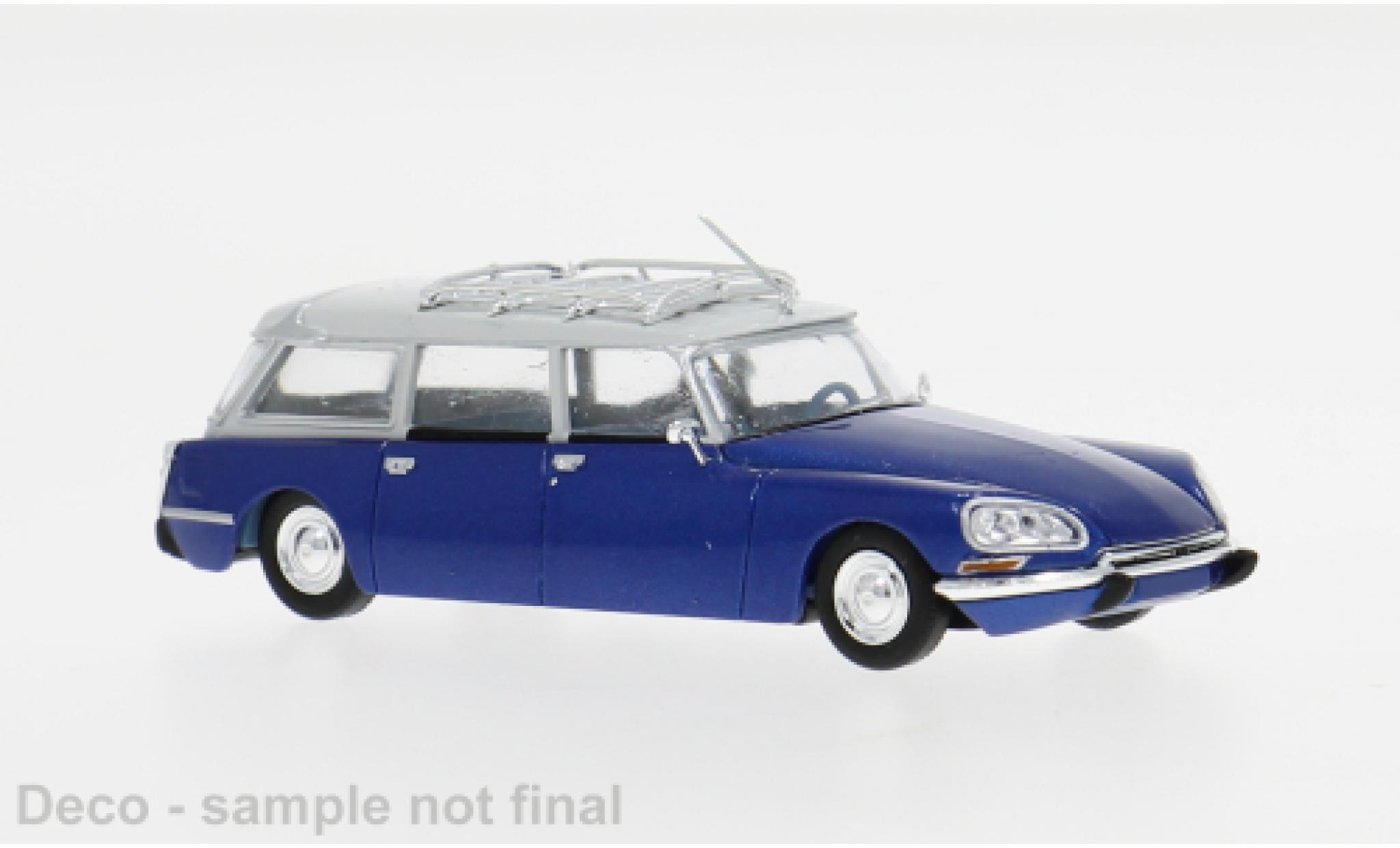 Citroen DS 1/87 Brekina Stationwagen blauw 1967 1:87 modelauto