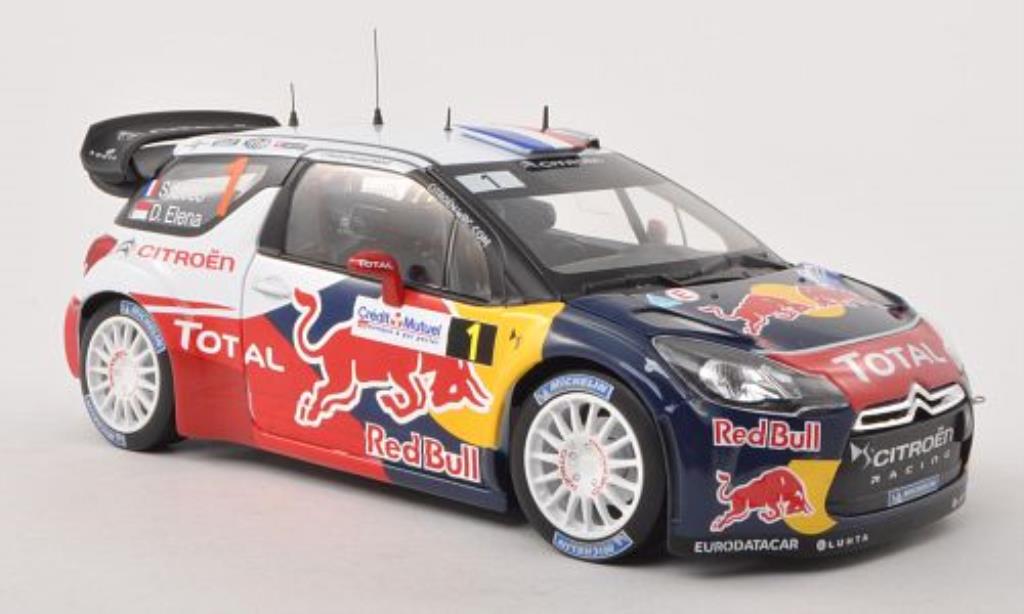 DS Automobiles DS3 1/18 Norev WRC No.1 Red Bull Rally Frankreich 2012 /D.Elena modelauto