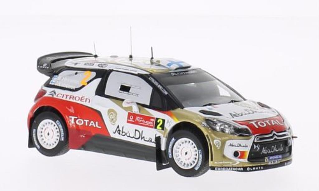 DS Automobiles DS3 1/43 IXO WRC No.2 Abu Dhabi Rally Portugal 2013 /J.Lehtinen modelauto