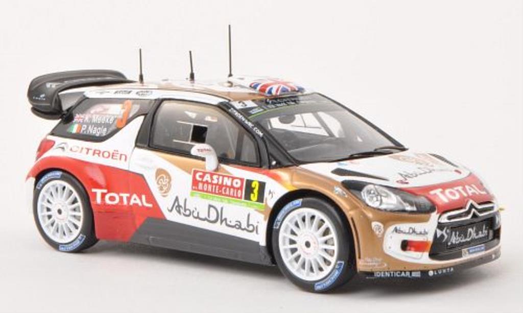 DS Automobiles DS3 1/43 Spark WRC No.3 Total Abu Dhabi WRT Rally Monte Carlo 2014 /P.Nagle modelauto