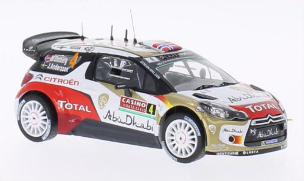 DS Automobiles DS3 1/43 IXO WRC No.4 Abu Dhabi Rally Monte Carlo 2014 /J.Andersson modelauto