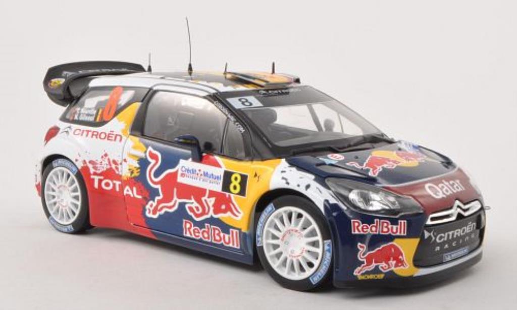 DS Automobiles DS3 1/18 Norev WRC No.8 Red Bull Rally Frankreich 2012 /N.Gilsoul modelauto