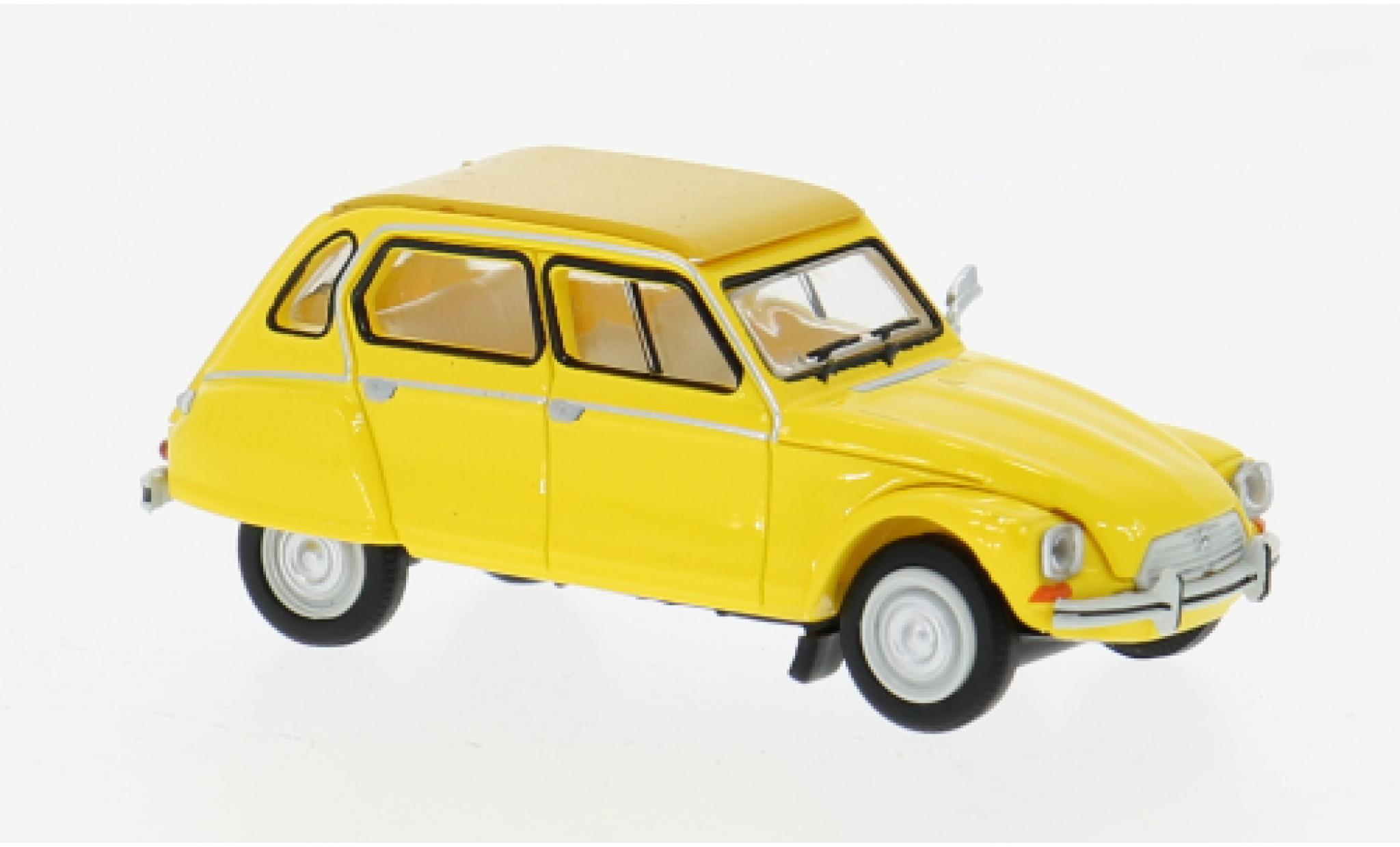 Citroen Dyane 1/87 Brekina geel 1976 1:87 modelauto