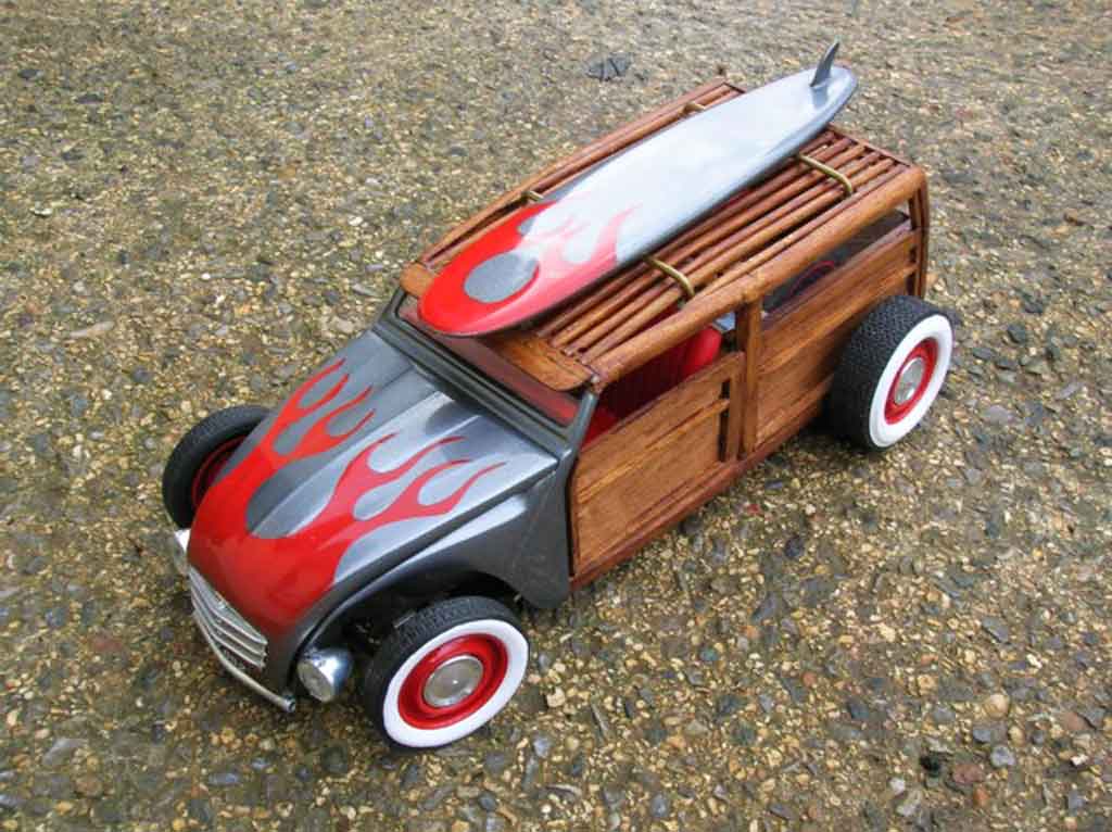 Citroen 2CV 1/18 Solido woody the wooden horse hot rod modelauto