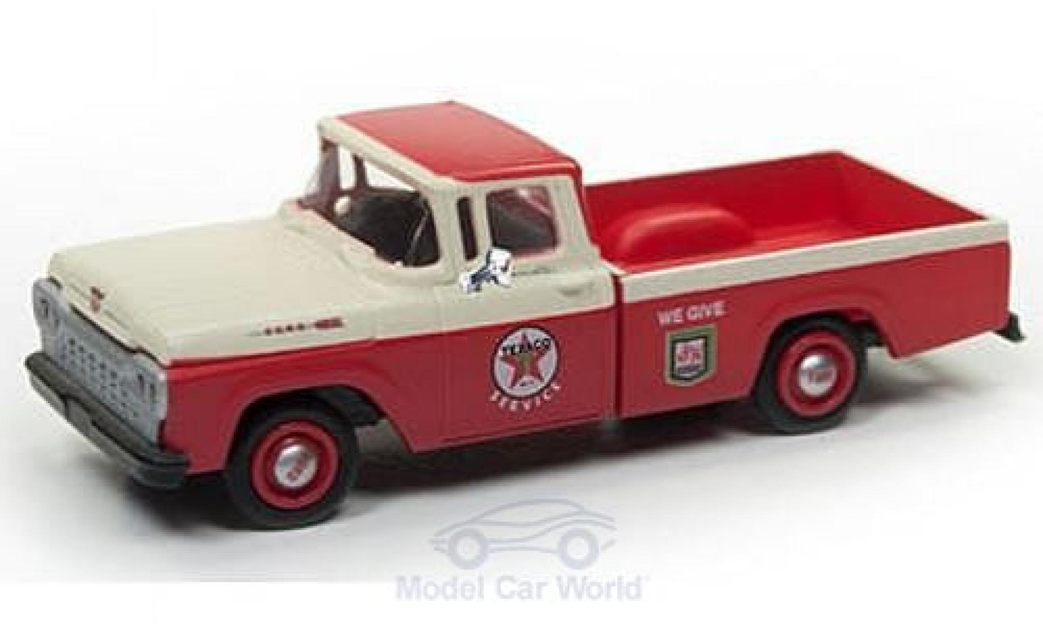 Ford F-1 1/87 Classic Metal Works 00 Pick Up rood/beige Texaco Service 1960 modelauto