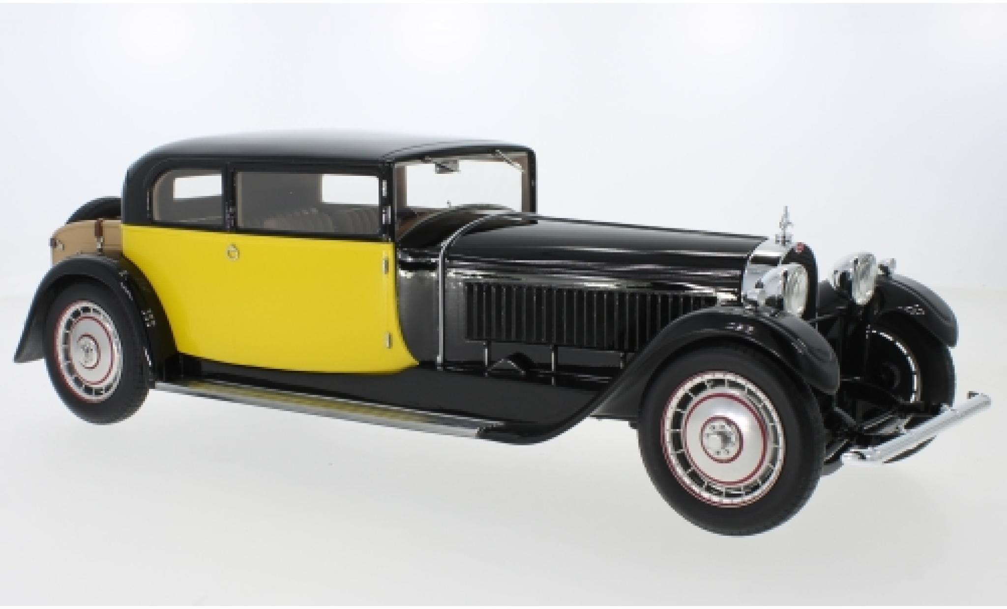 Bugatti 41 1/18 CMF Type Royale Coach by Weymann zwart/geel RHD 1929 modelauto