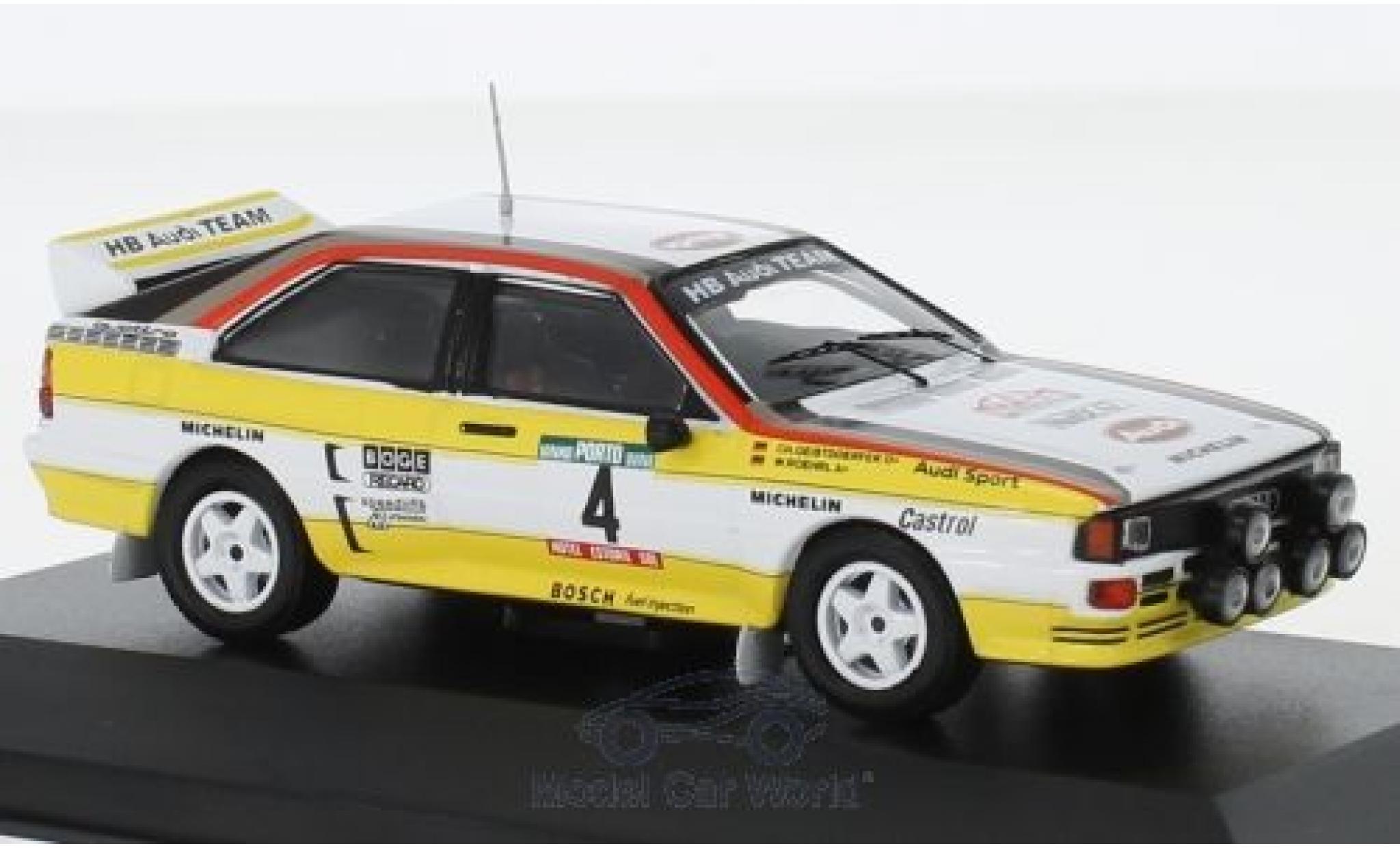 Audi Quattro 1/43 CMR quattro A2 No.4 HB Team HB Rallye WM Rallye Portugal 1984 mit Decals W.R&ouml;hrl/C.Geistd&ouml;rfer modelauto