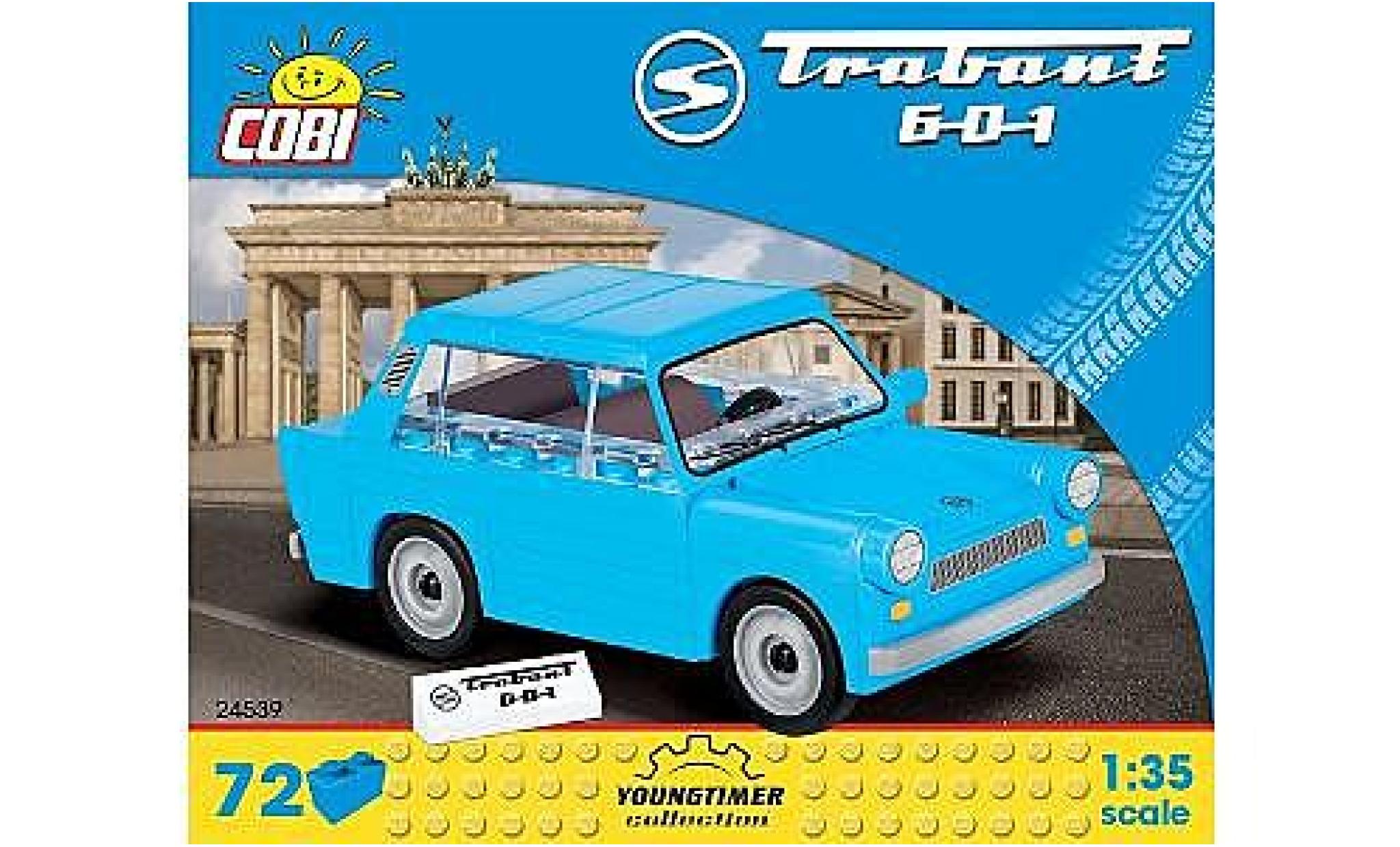 Trabant 601 1/35 Cobi blauw Bausteine Anzahl le Bl&ouml;cke: 72 modelauto