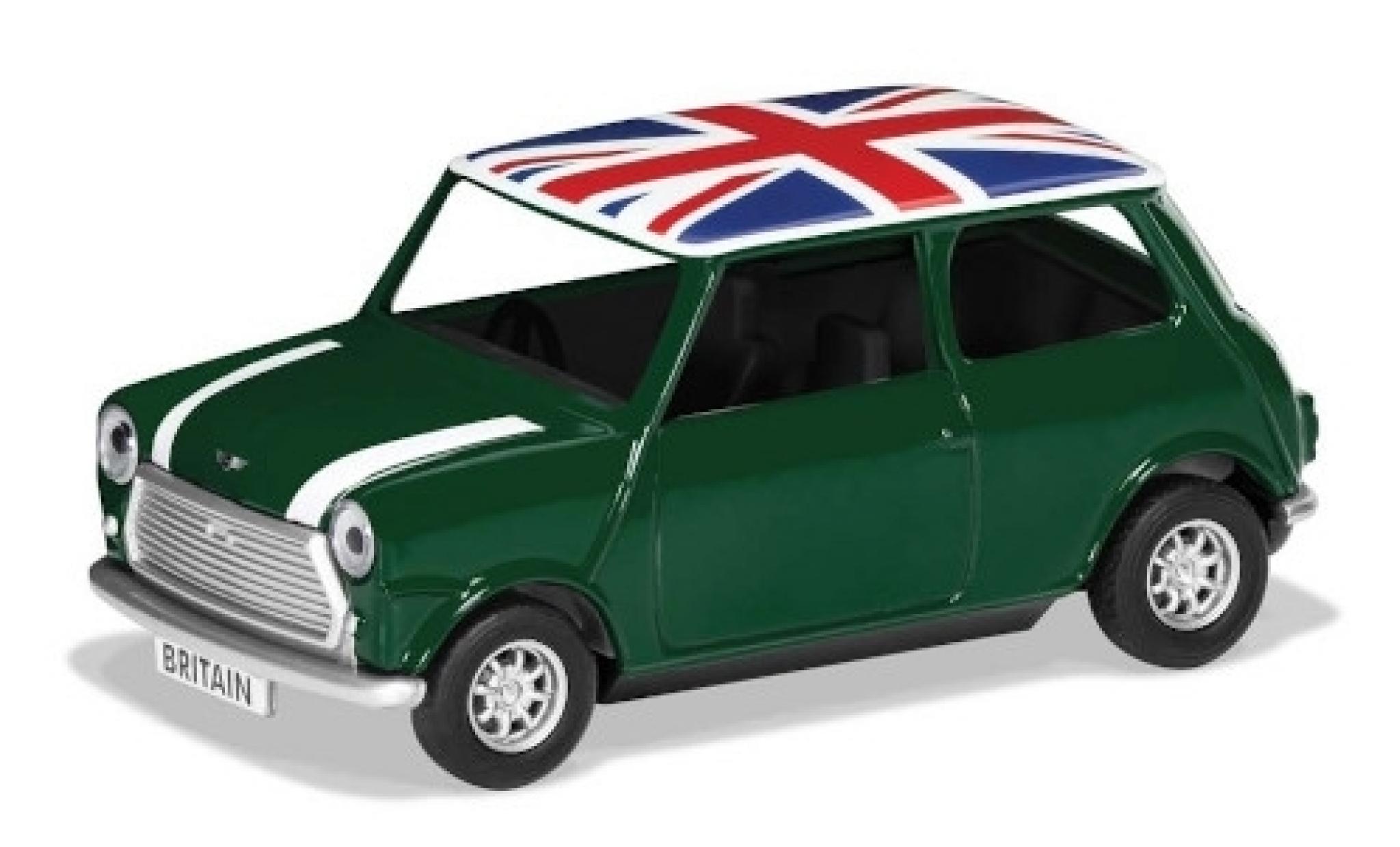 Mini Cooper 1/36 Corgi groen/wit RHD Union Jack Best of Britannique modelauto