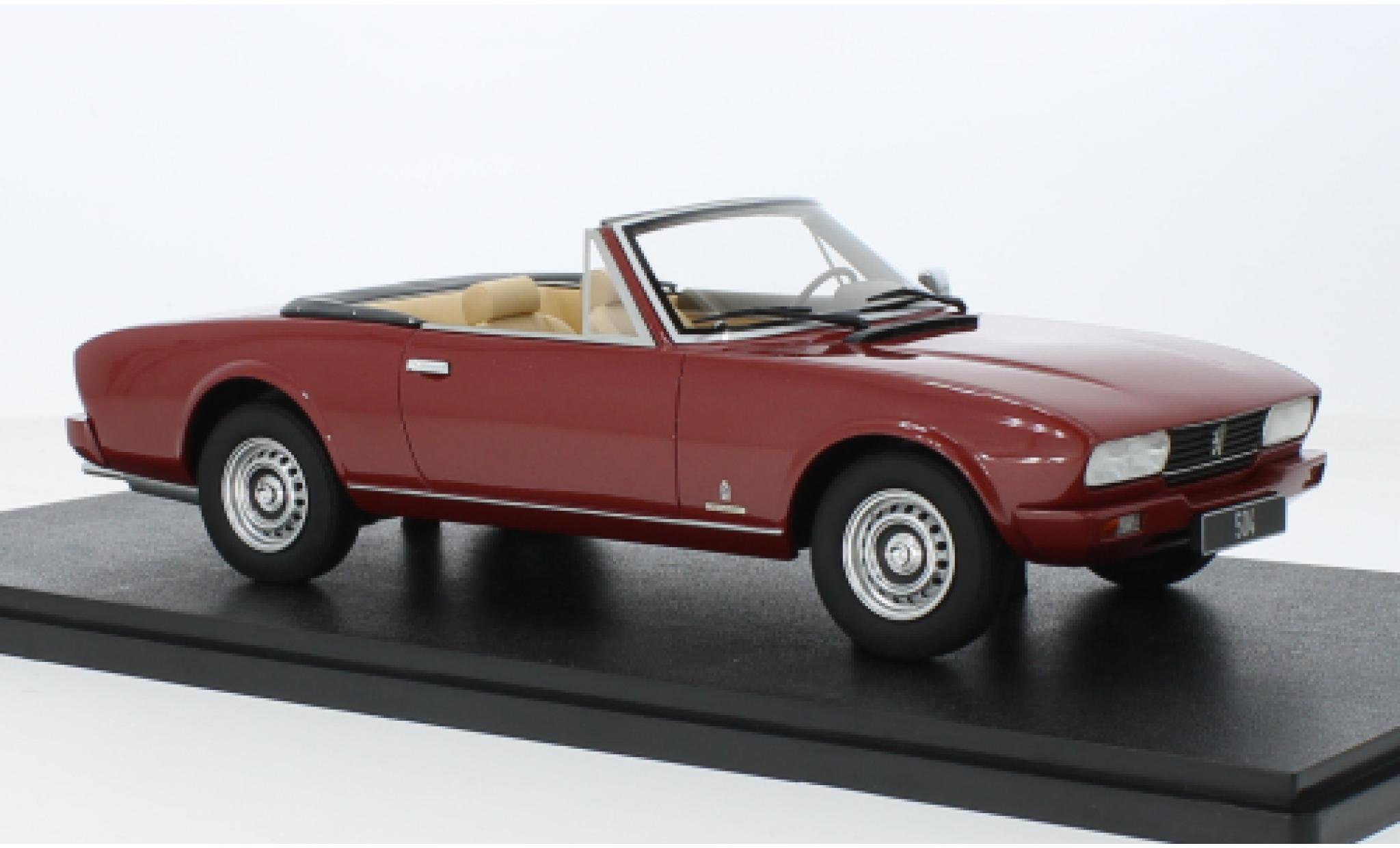 Peugeot 504 1/18 Cult Scale Models cabriolet metallic rood 1983 modelauto