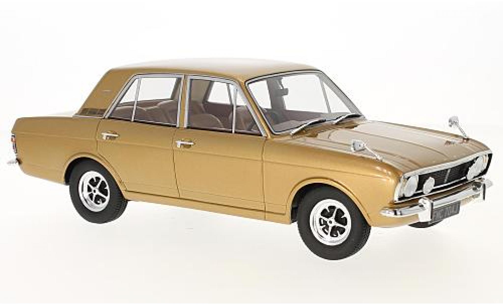 Ford Cortina 1/18 Cult Scale Models 1600E gold RHD 1970 sans Vitrine modelauto