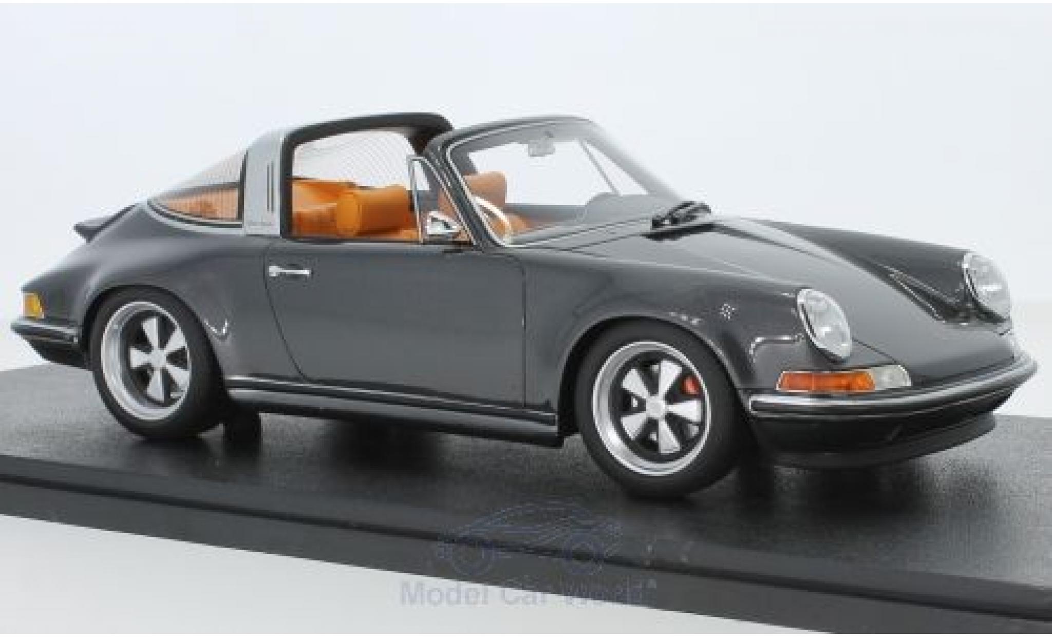 Porsche 911 1/18 Cult Scale Models Targa metallic grijs Singer modelauto