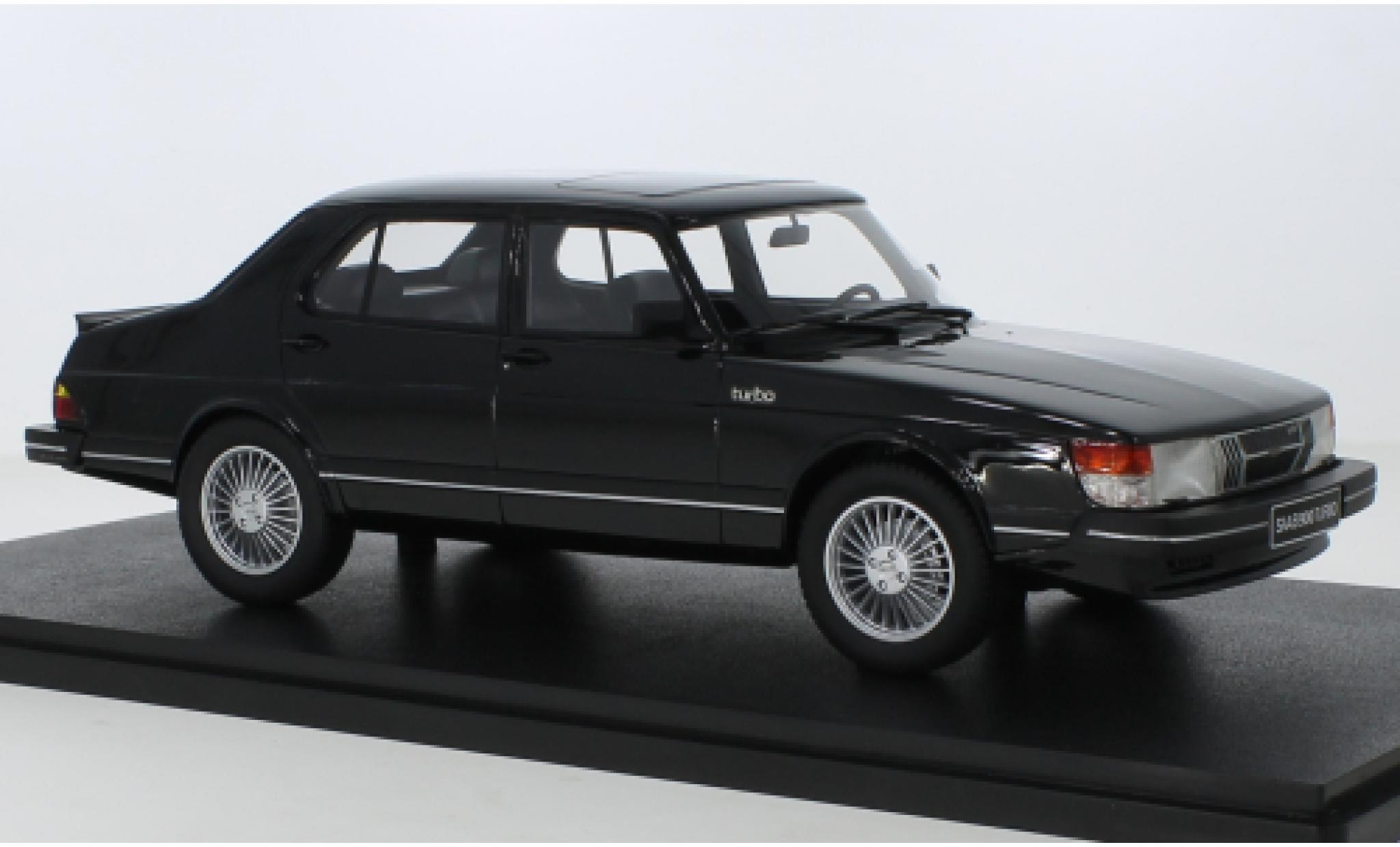 Saab 900 1/18 Cult Scale Models Turbo zwart 1983 modelauto