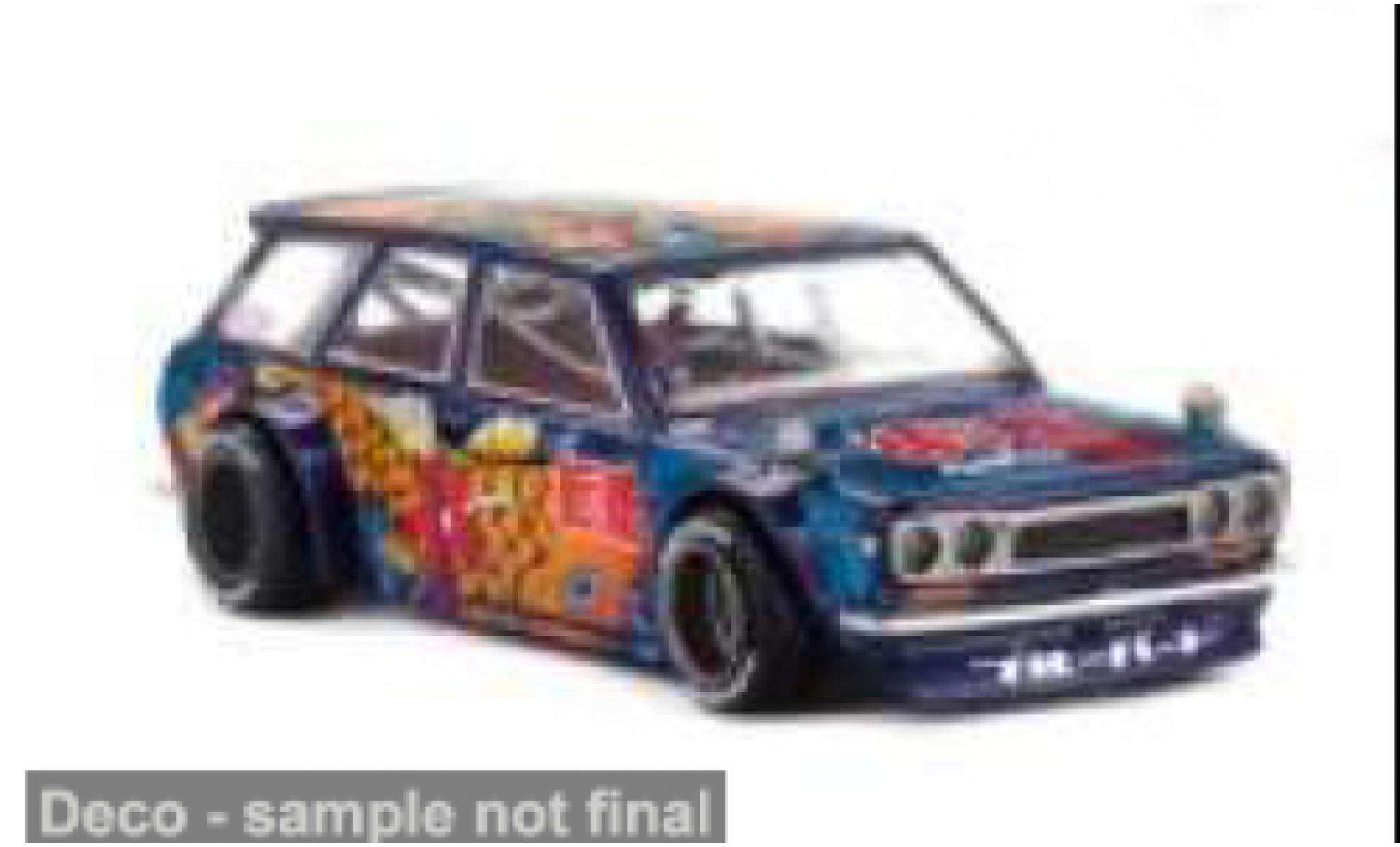Datsun 510 1/64 Mini GT Wagon KOI V1 blauw/Dekor 1969 1:64 modelauto