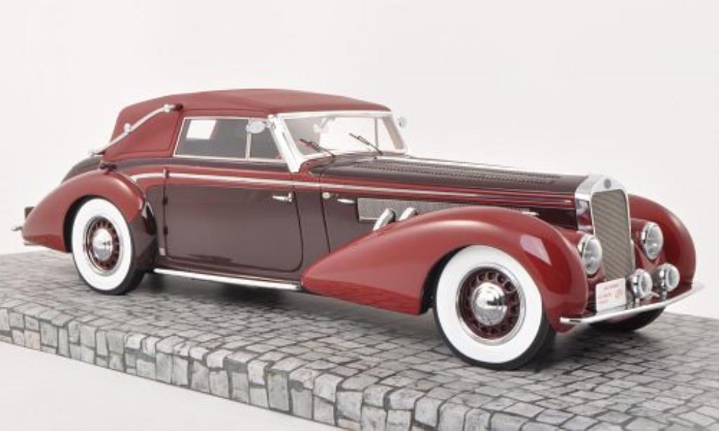 Delage D8-120 1/18 Minichamps Cabrio rood/rood 1939 modelauto