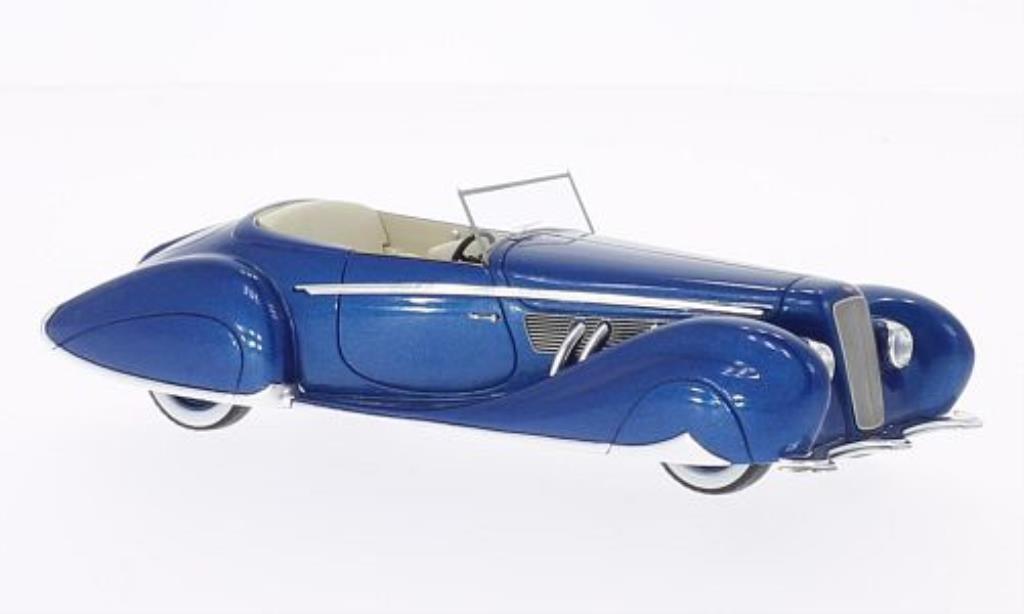 Delage D8-120 1/43 Spark Figoni & Falaschi blauw 1939 modelauto