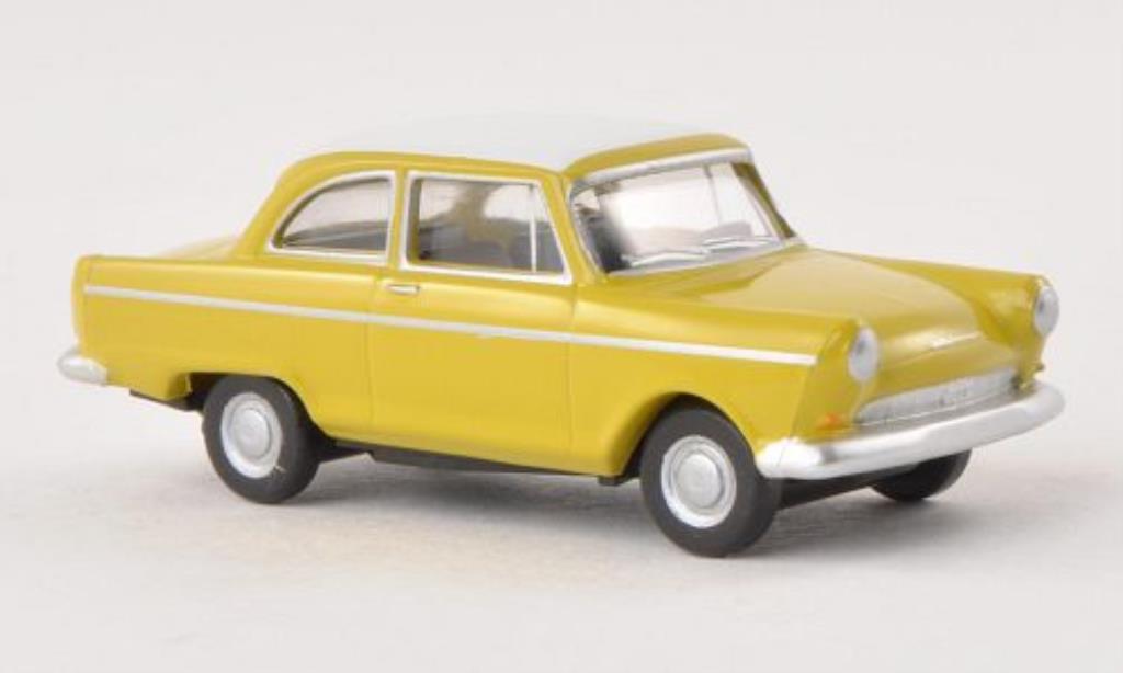 DKW Junior 1/87 Herpa geel/wit modelauto