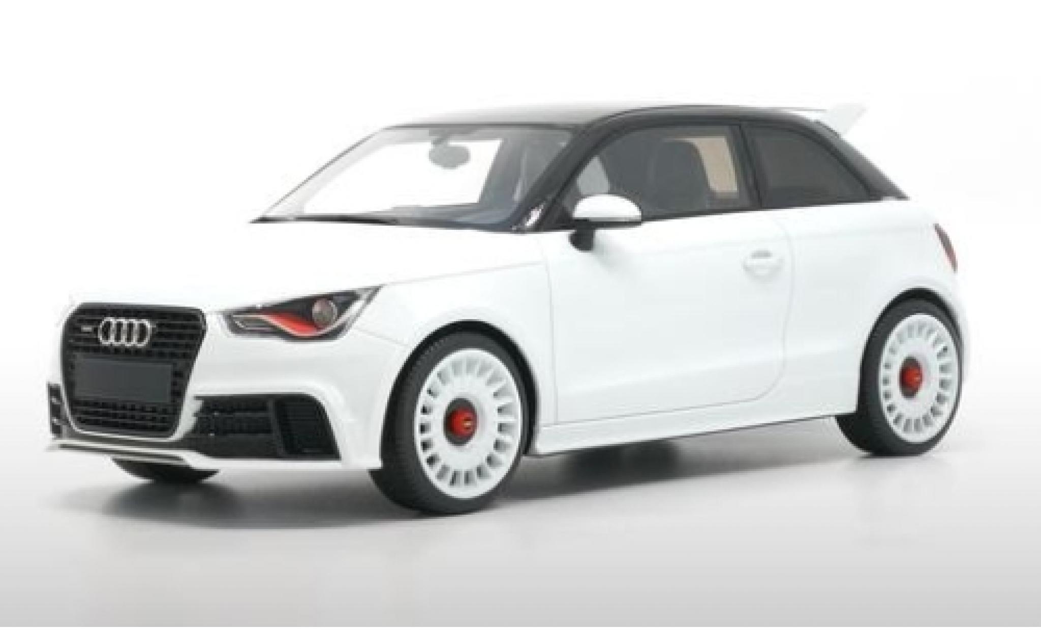 Audi A1 1/18 DNA Collectibles quattro metallic wit/zwart 2012 modelauto