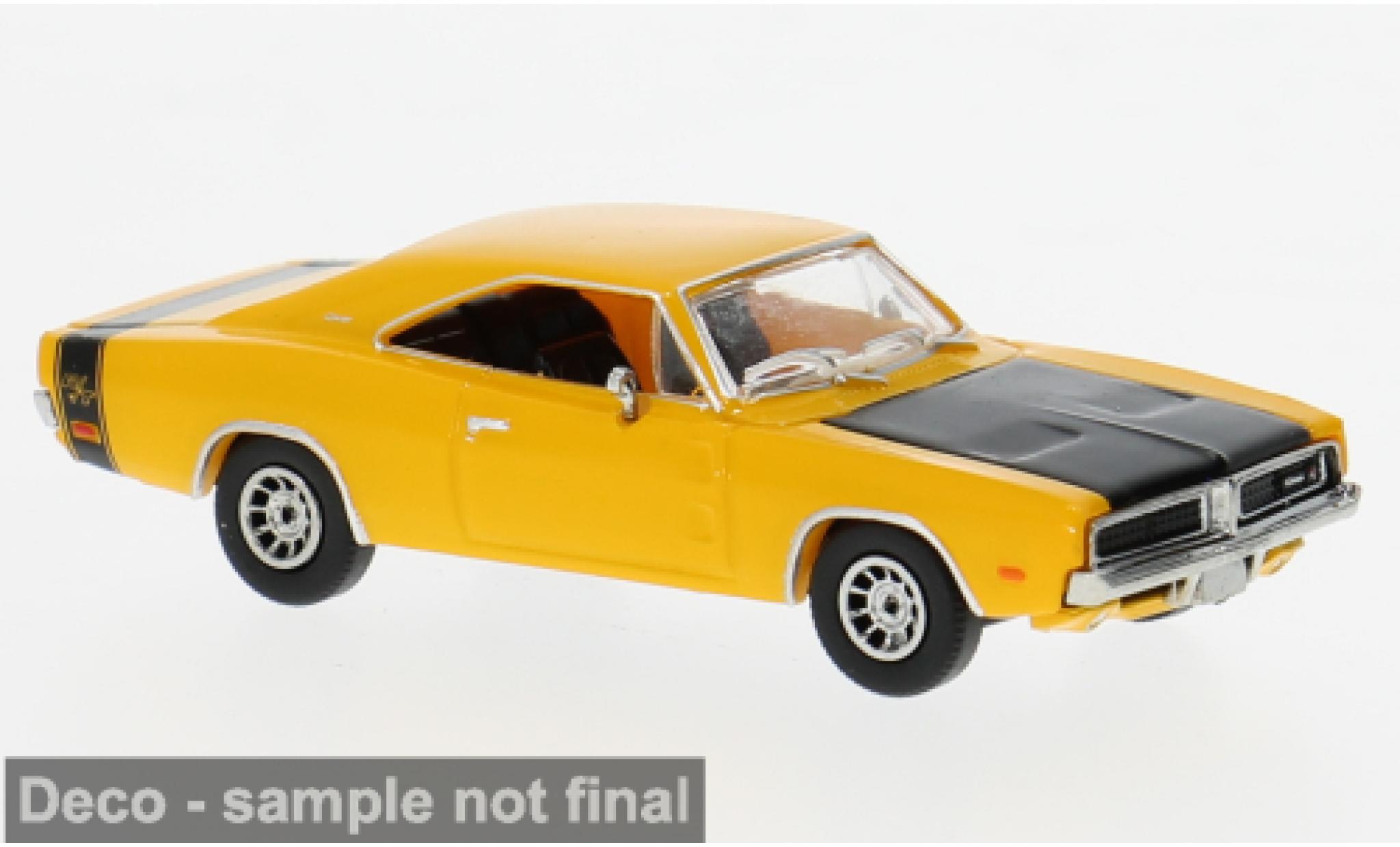 Dodge Charger 1/87 Brekina geel 1969 1:87 modelauto