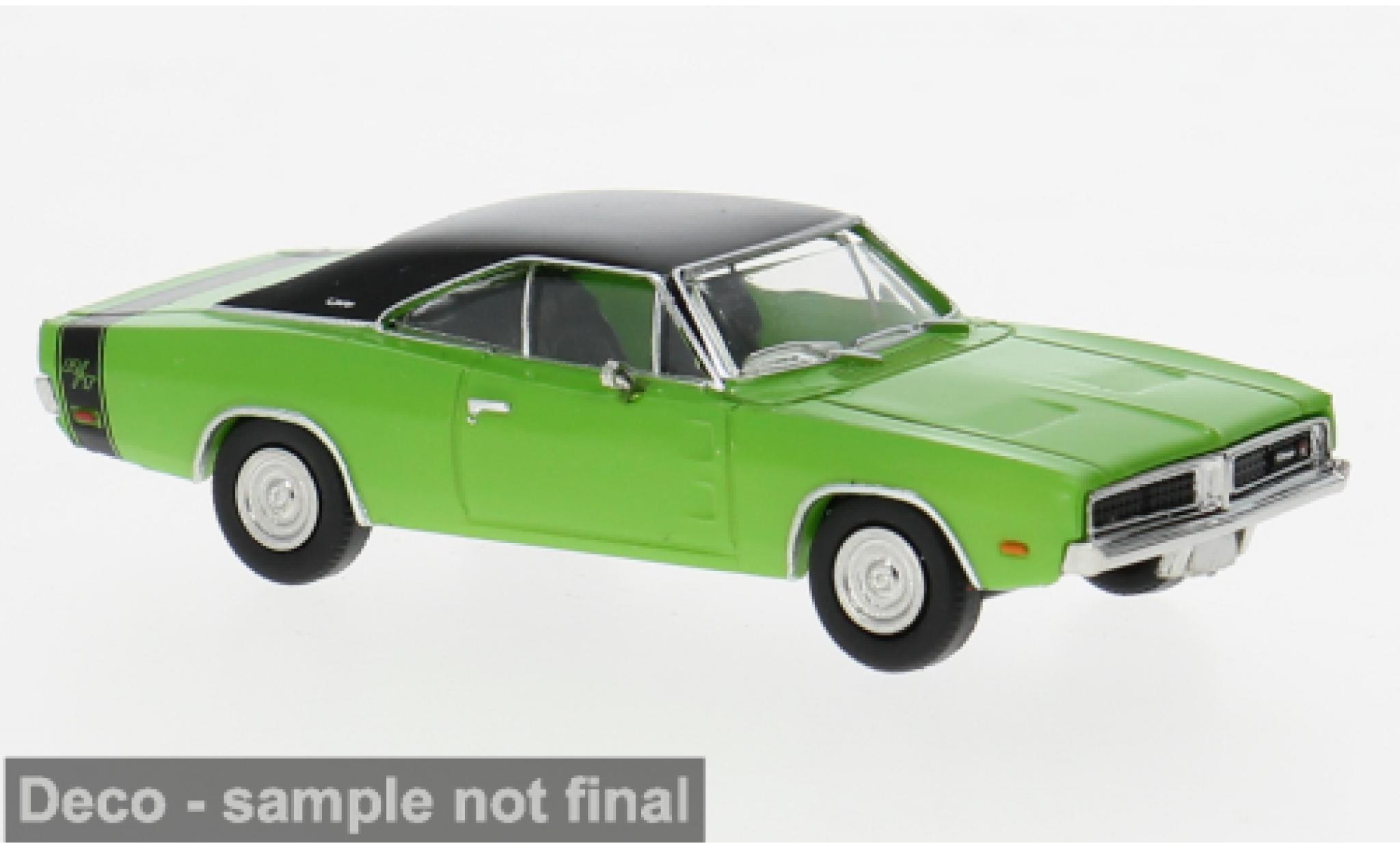 Dodge Charger 1/87 Brekina groen/zwart 1969 1:87 modelauto