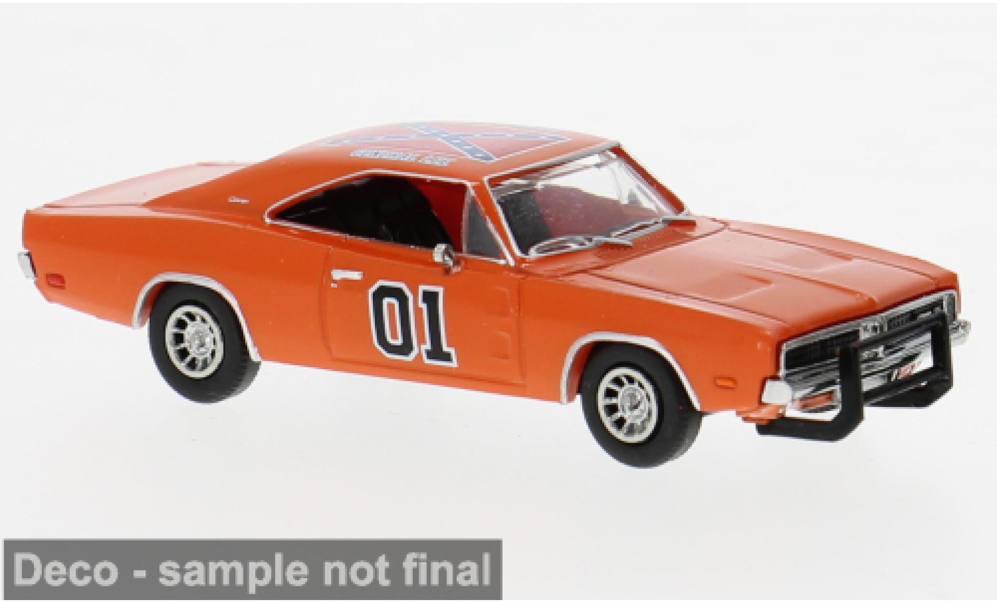 Dodge Charger 1/87 Brekina oranje 1969 1:87 modelauto