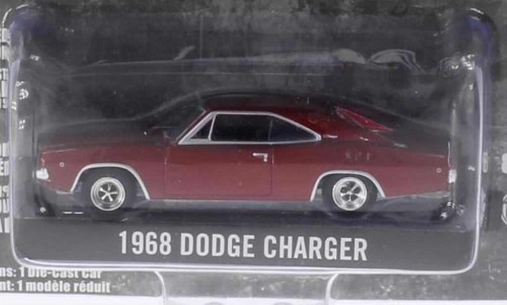 Dodge Charger 1/64 Greenlight R/T rood 1968 modelauto