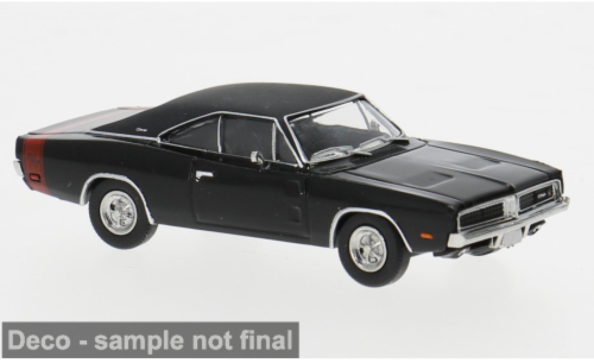Dodge Charger 1/87 Brekina zwart 1969 1:87 modelauto