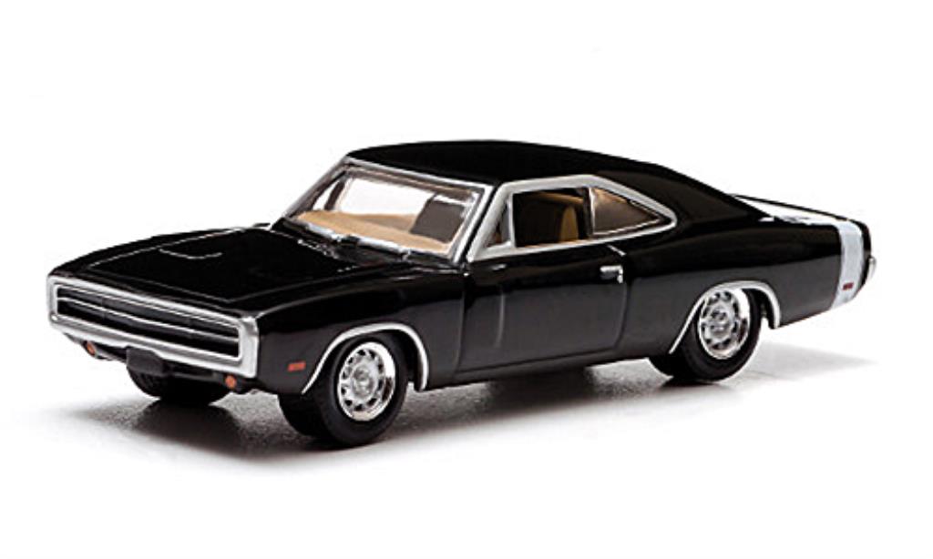 Dodge Charger 1/64 Greenlight zwart/wit Supernatural 1970 modelauto