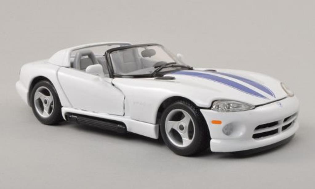 Dodge Viper 1/24 Burago RT/10 wit/blauw modelauto