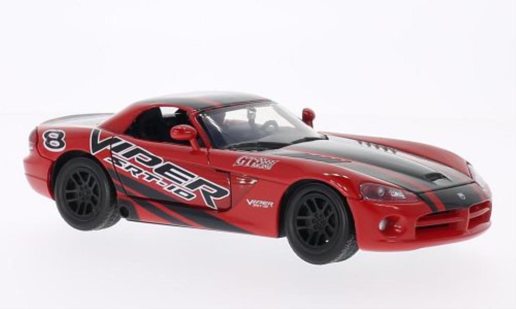 Dodge Viper 1/24 Motormax SRT-10 No.8 rood/zwart modelauto