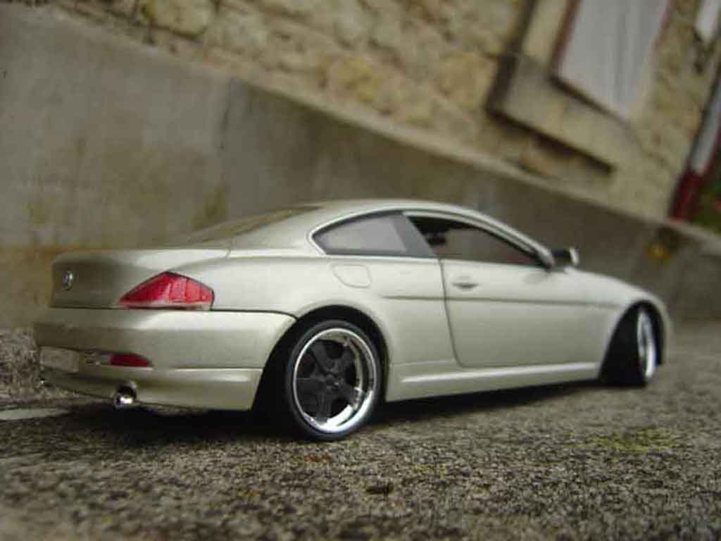 Bmw 645 Cabriolet E63 ci coupe grijs metallized jantes zwarts 1/18 Hot Wheels