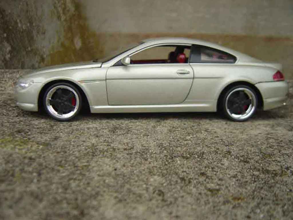 Bmw 645 Cabriolet E63 ci coupe grijs metallized jantes zwarts 1/18 Hot Wheels