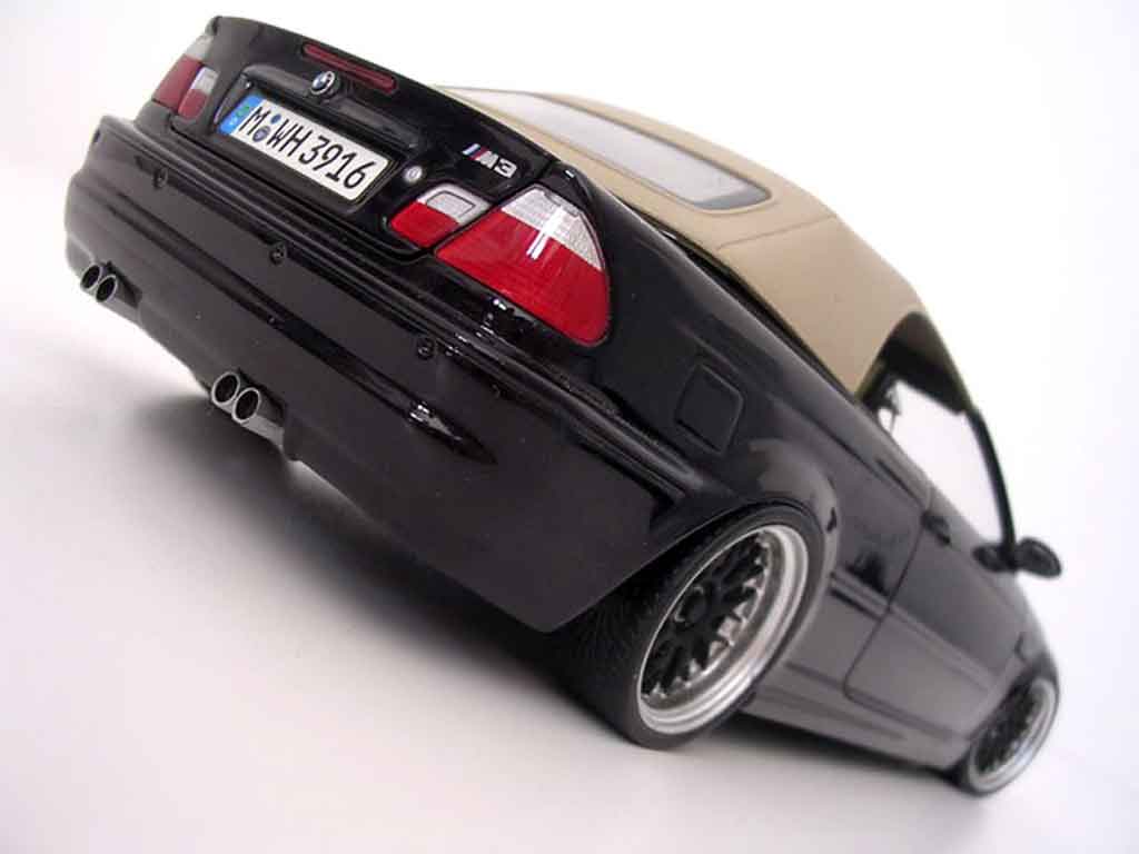 Bmw M3 Cabriolet E46 zwart jantes bbs 1/18 Kyosho