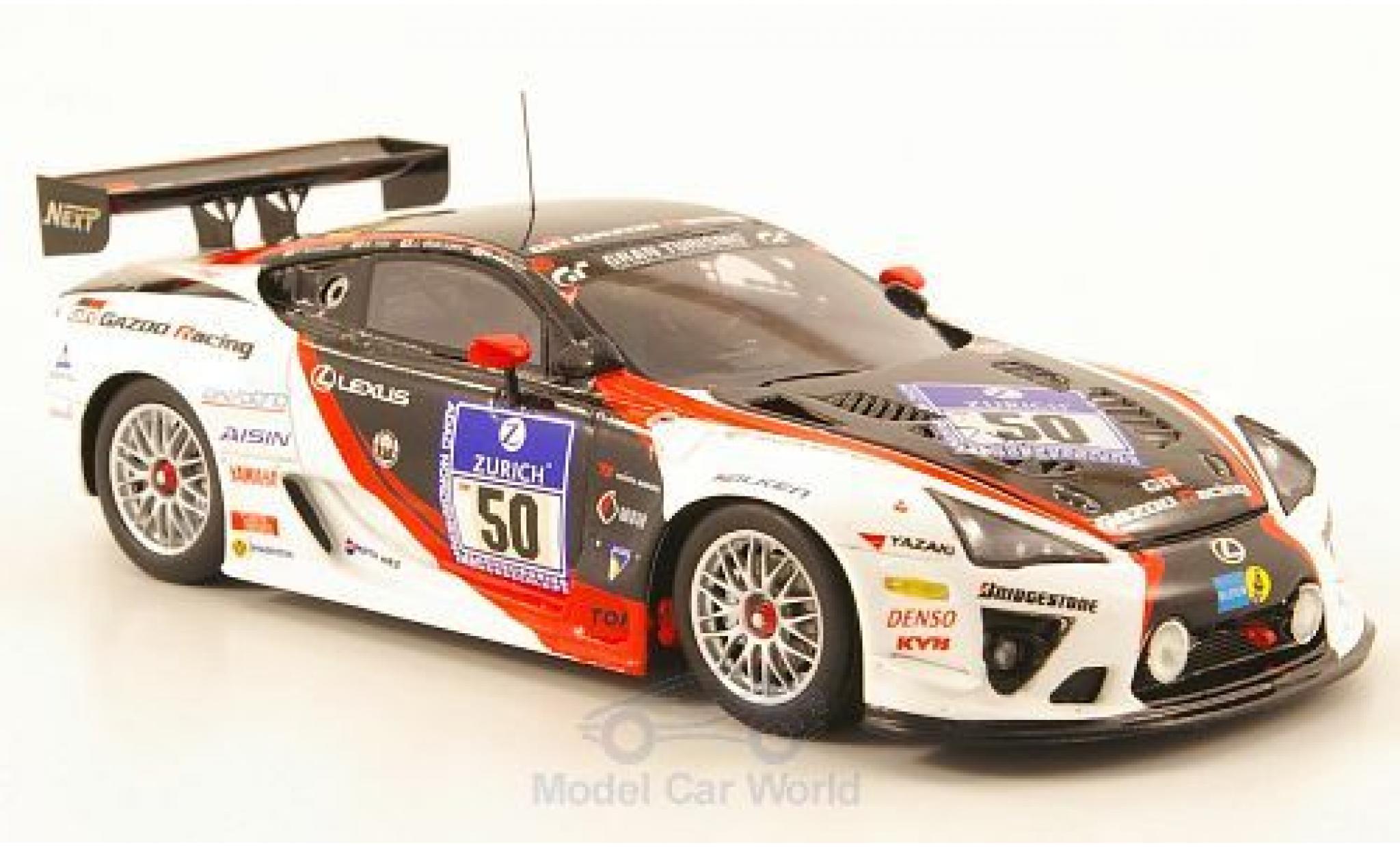 Lexus LFA 1/43 Ebbro No.50 Gazoo Racing 24h N&uuml;rburgring 2010 T.Kinoshita/A.Iida/J.Wakisaka/K.Oshima modelauto