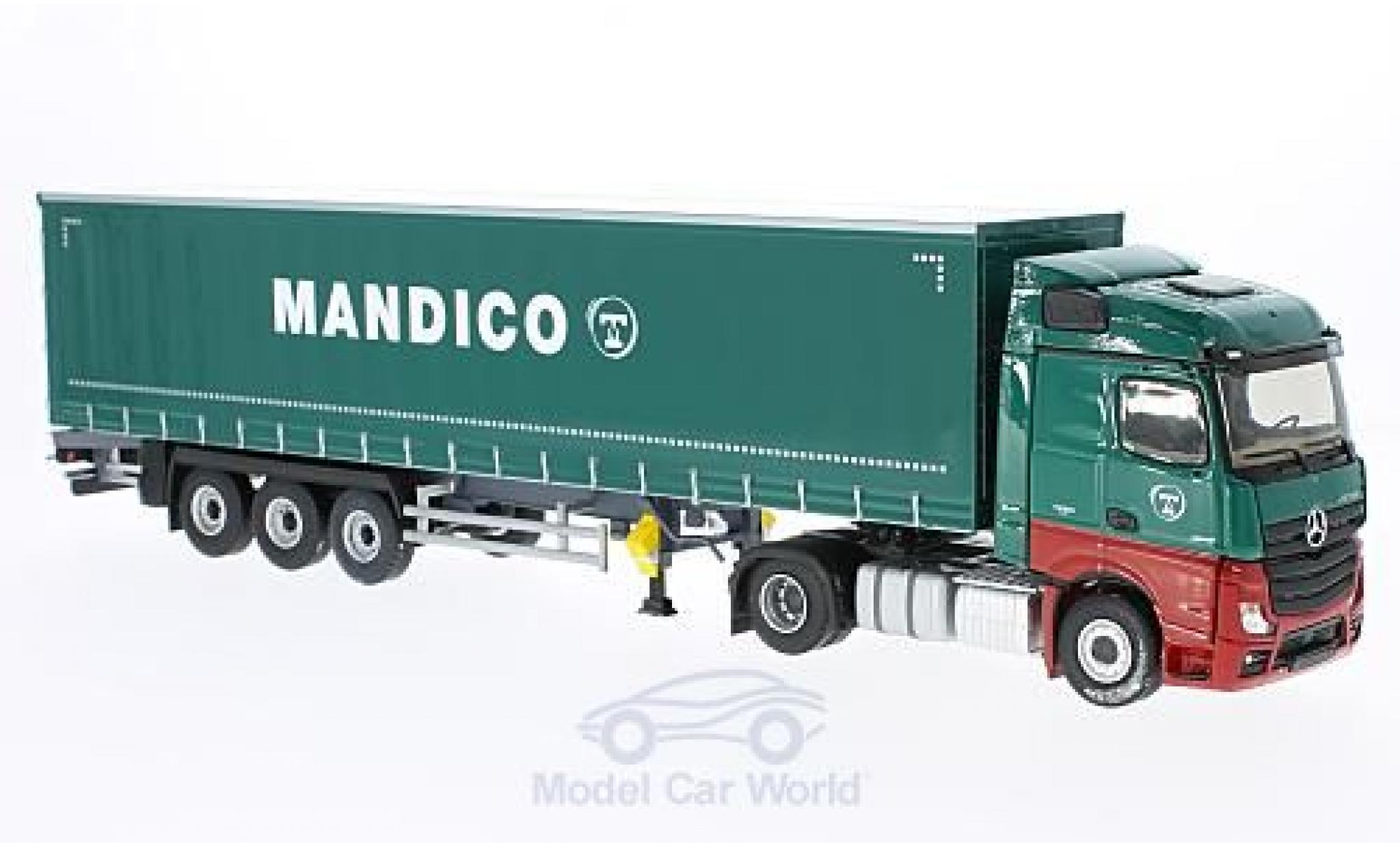 Mercedes Actros 1/43 Eligor 2 Tautliner groen Transports Mandico ohne Vitrine modelauto