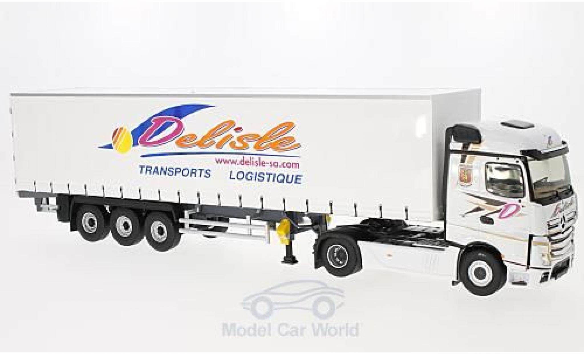 Mercedes Actros 1/43 Eligor 2 Tautliner Transports Delisle ohne Vitrine modelauto