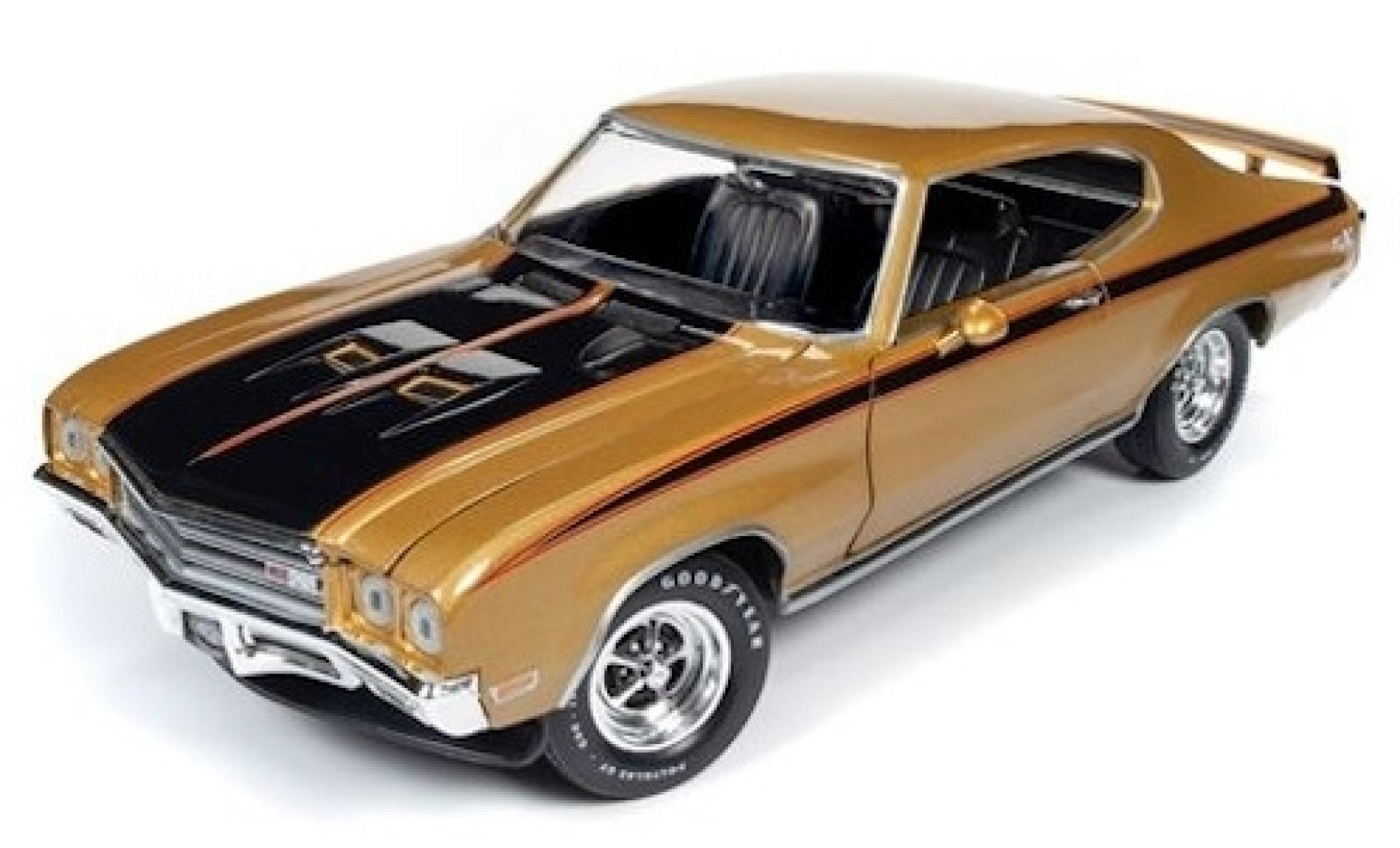 Buick GS 1/18 Ertl X gold/zwart 1971 modelauto