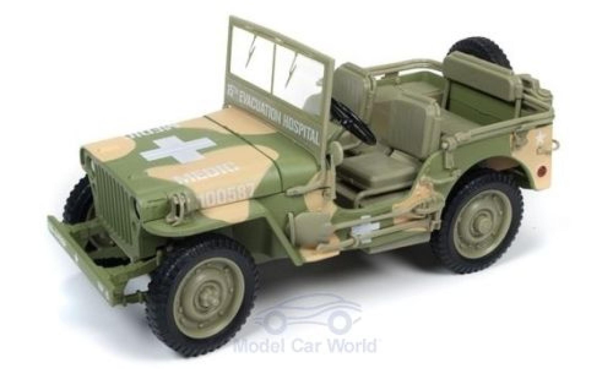 Jeep Willys 1/18 Ertl MB oliv 1941 Sanit&auml;ter modelauto