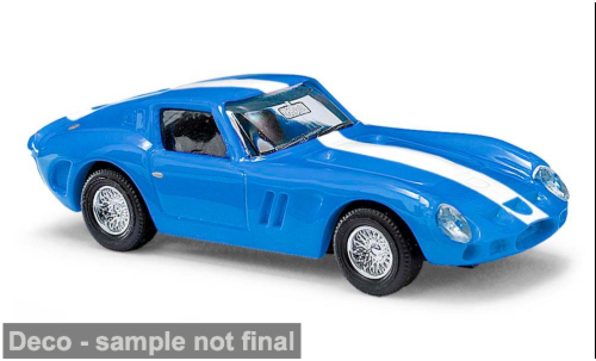 Ferrari 250 1/87 Busch GTO blauw/wit 1962 1:87 modelauto