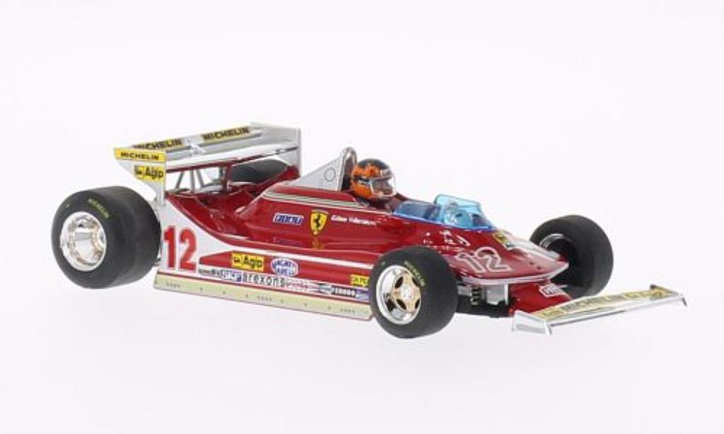 Ferrari 312 T4 1/43 Brumm T4 No.12 mit Fahrerfigur GP Monaco 1979 modelauto
