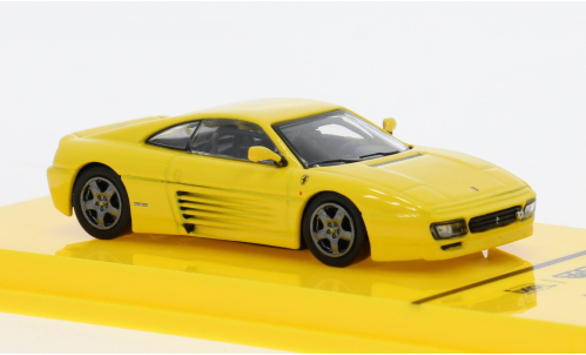Ferrari 348 1/64 Tarmac Works Challenge geel 1:64 modelauto