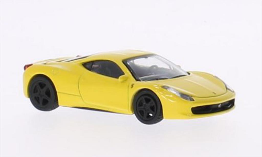 Ferrari 458 Italia 1/64 Schuco Italia geel modelauto