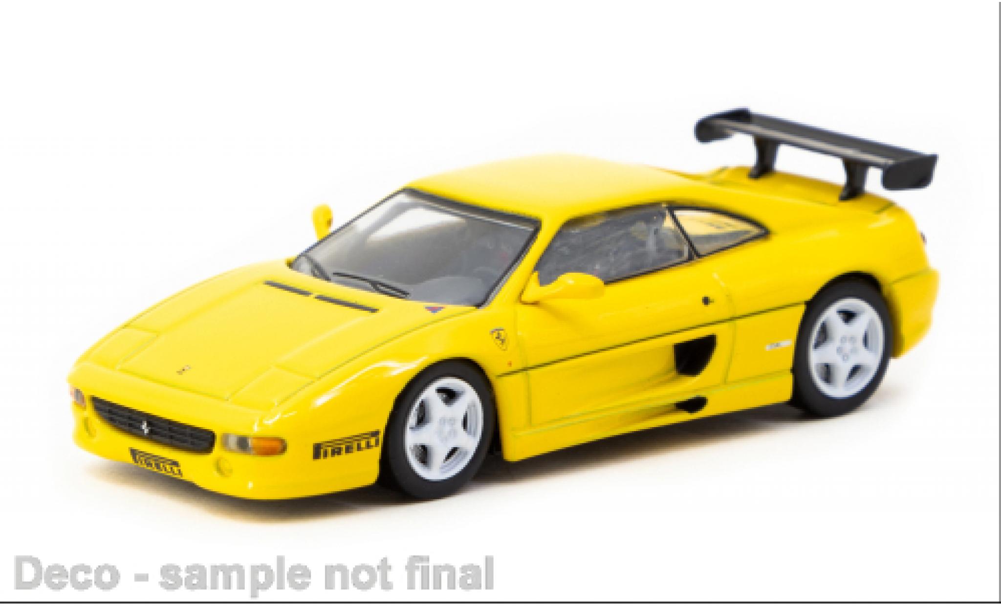 Ferrari F355 1/64 Tarmac Works Challenge geel 1:64 modelauto