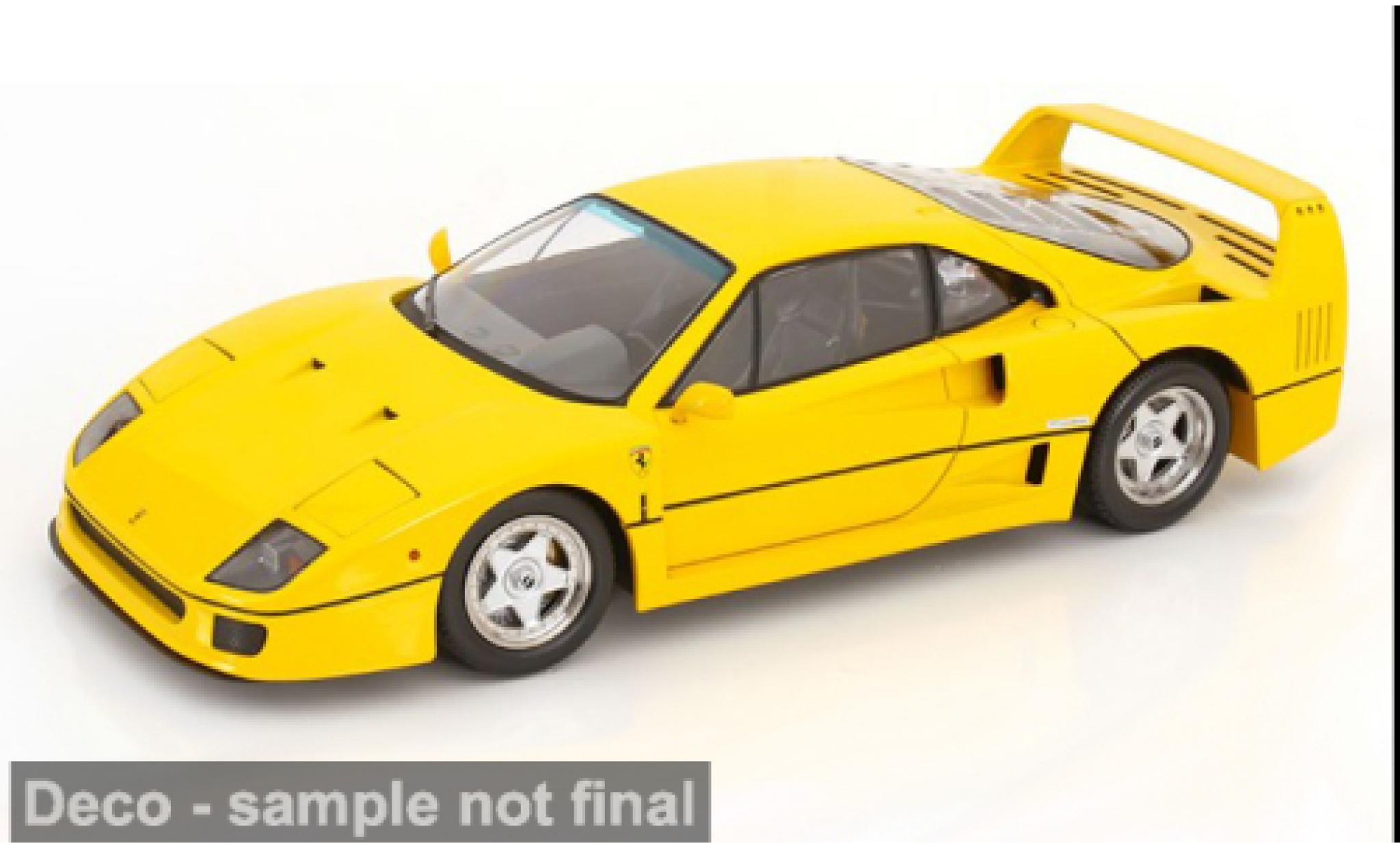 Ferrari F40 1/12 KK Scale geel 1987 1:12 modelauto