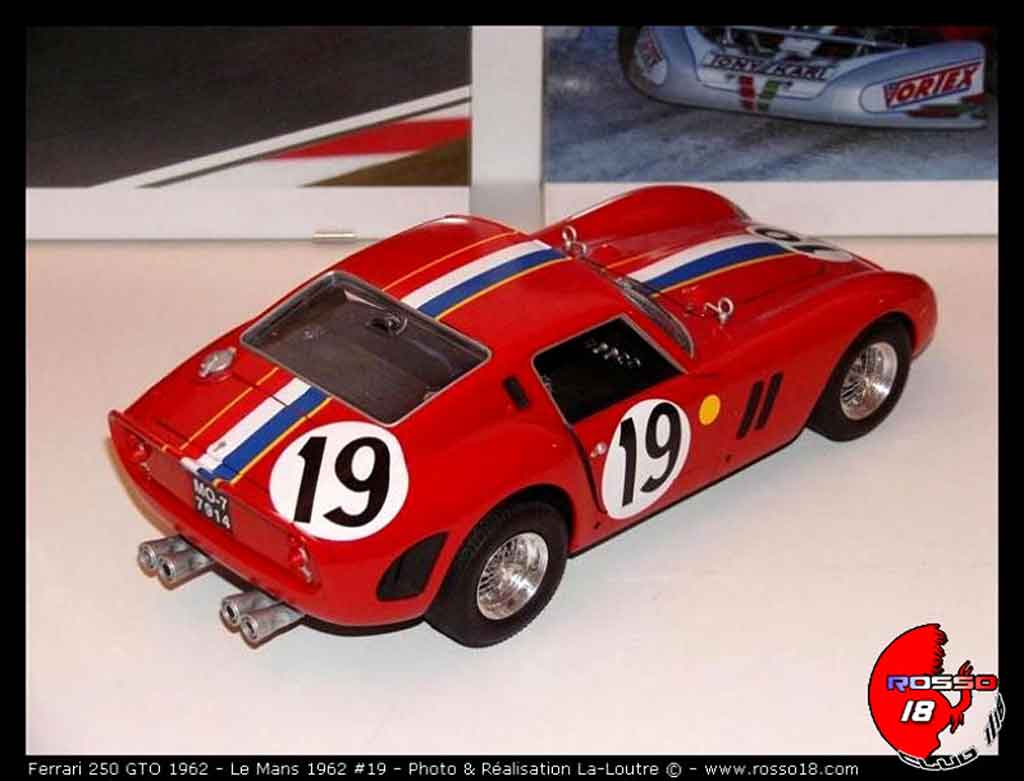 Ferrari 250 GTO 1962 le mans #19 1/18 Burago