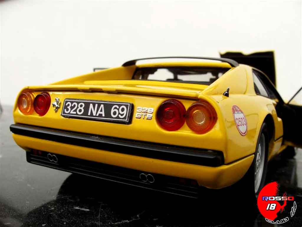Ferrari 328 GTB 1/18 Kyosho GTB geel 60 relay #2503 modelauto